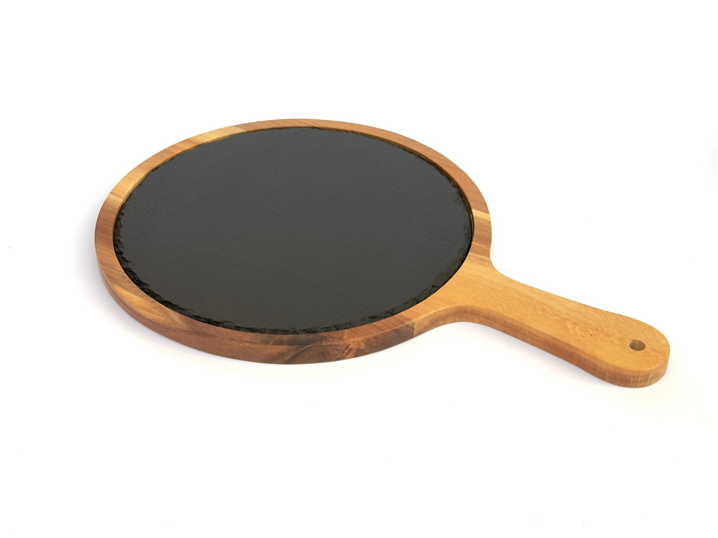 Timber & Slate Serving Board - Round - That's So Laser