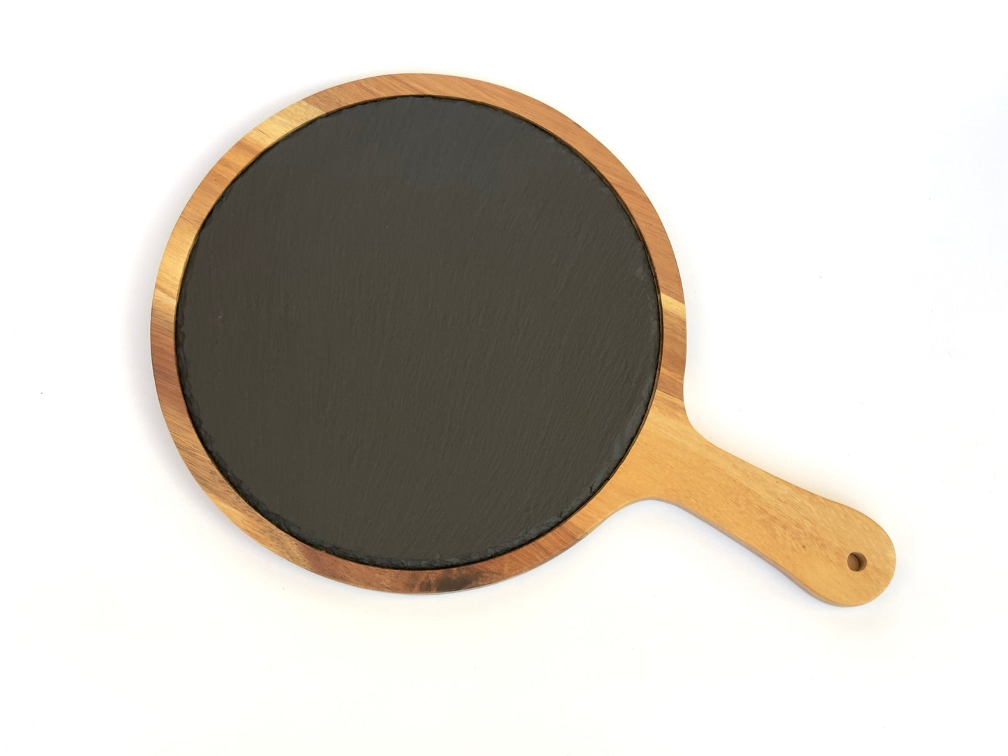 Timber & Slate Serving Board - Round - That's So Laser